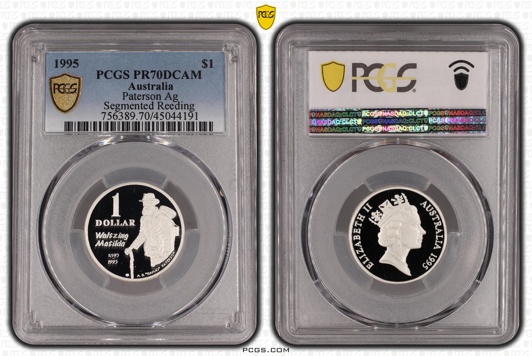 1995 Australia One Dollar, $1 Silver Paterson PCGS - PR70DCAM POP 18/0 -191