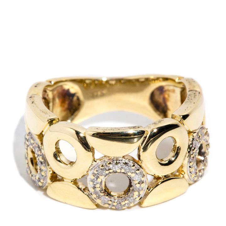 Diamond Set 9 Carat Gold Dress Ring,