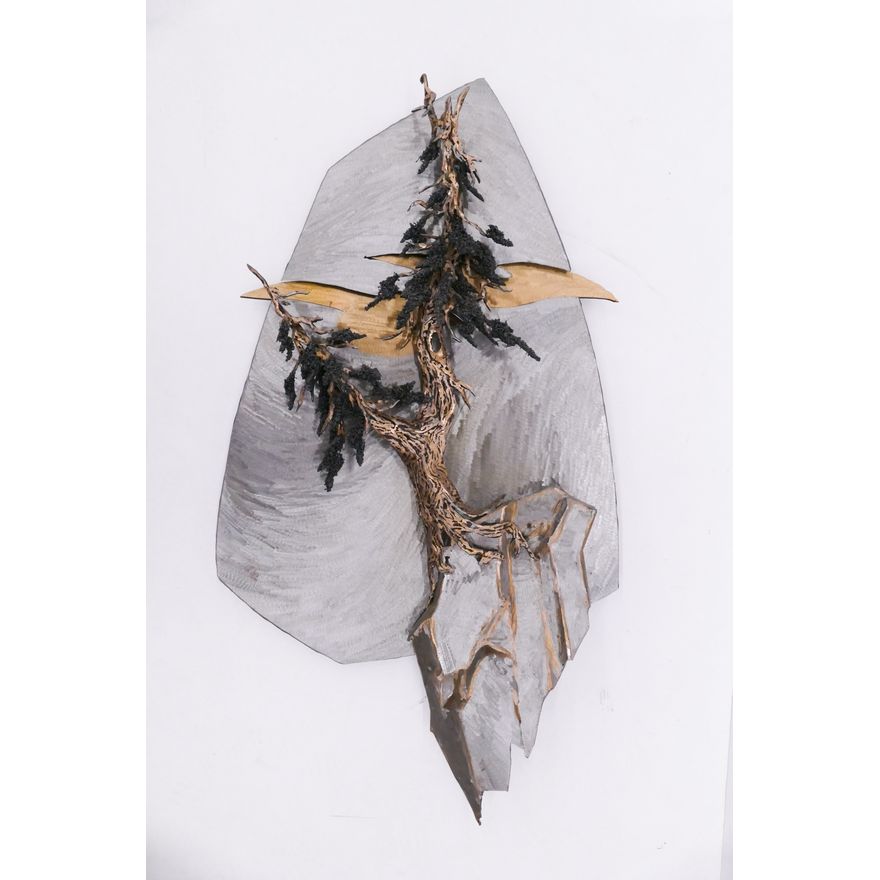 Ross Bendixon NW Landscape Cut Steel Wall Sculpture- 47x28x5.5"
