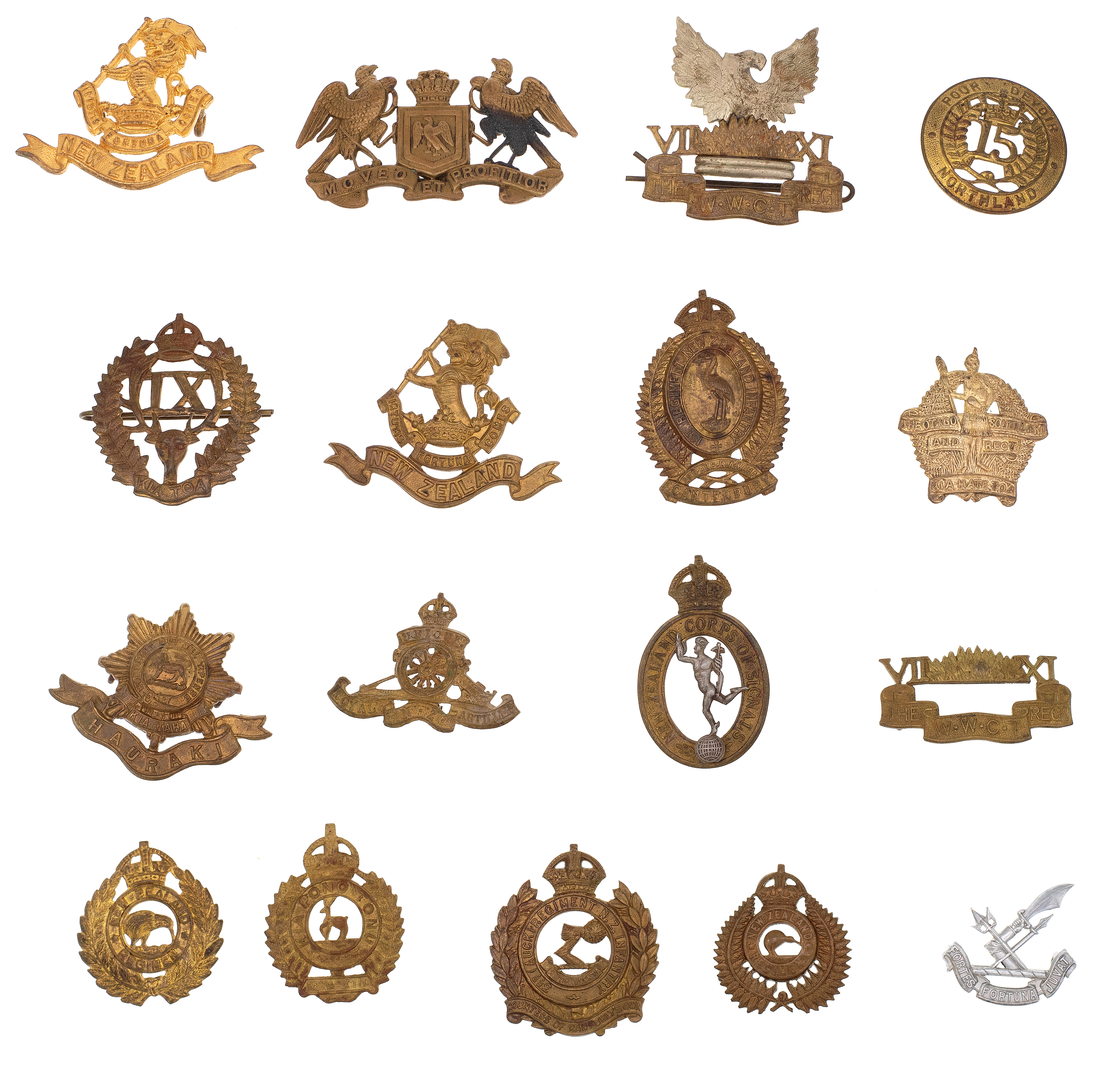 New Zealand, Cap Badges, 1950 - 2000, VGC