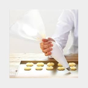 YS-Set Silicone Kitchen Accessories Icing Piping Cream Pastry Bag - White - 51745/17423 SN B3(S7)