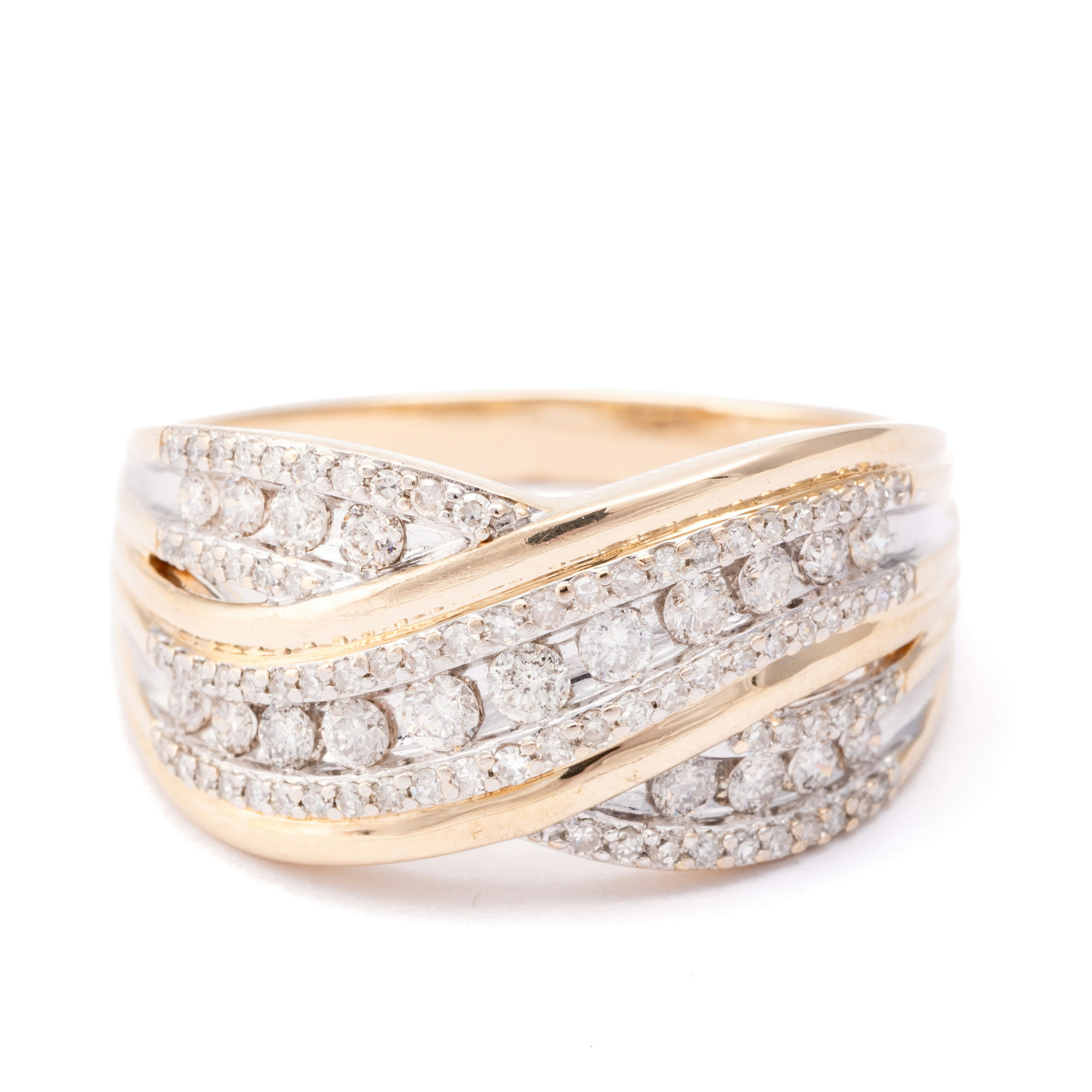 1.00 Carat Diamond Dress Ring 10ct Gold,
