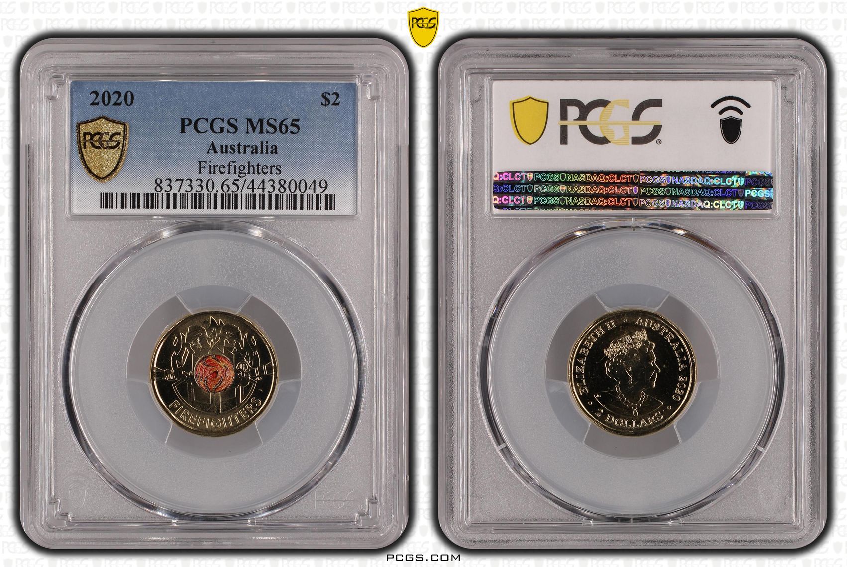 2020 Australia Two Dollar, $2 Firefighters PCGS - MS65 -049