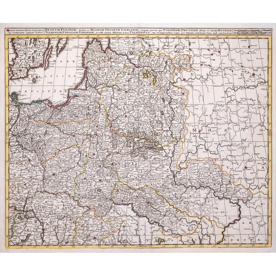 Gerard i Leonard Valck | Regnum Poloniae divisum in Magnum Ducatum Lithuaniae…