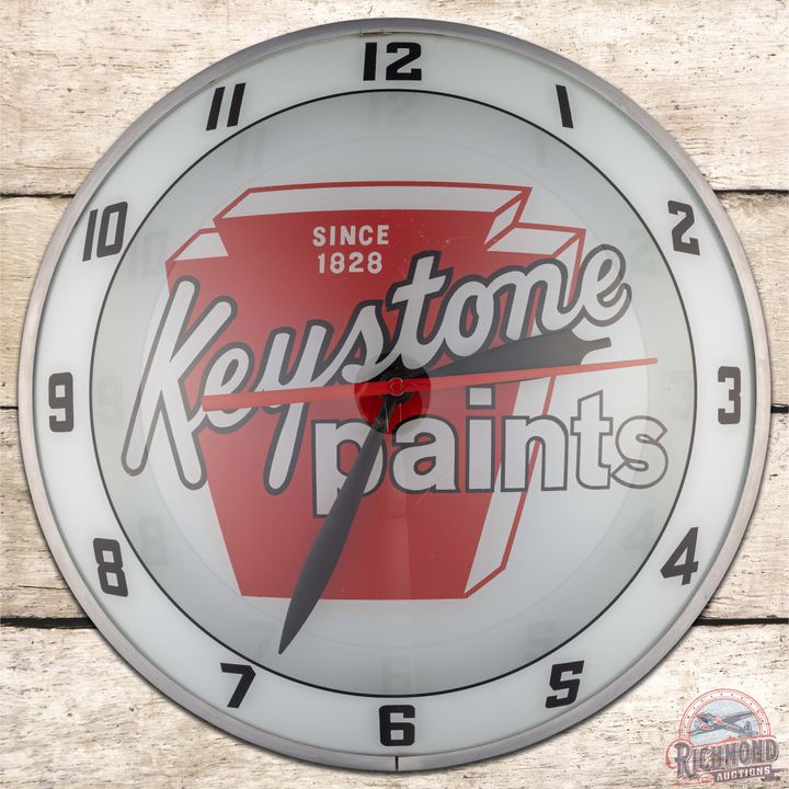 Keystone Paints 15" Double Bubble Advertising Clock