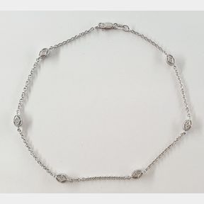 9CTWHITE GOLD BRACELET WITH 0.05CT DIAMONDS - 51929/3472