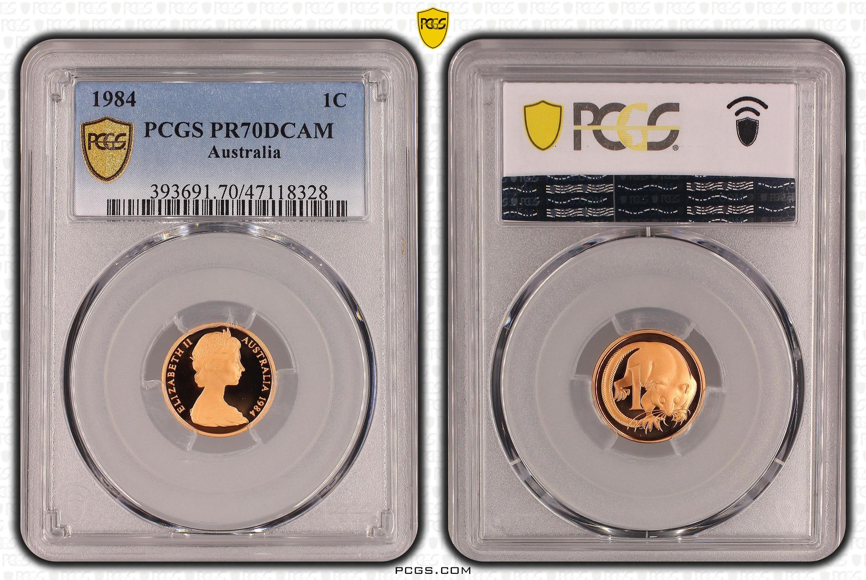 Elizabeth II, One Cent, 1984, PCGS PR70DCAM