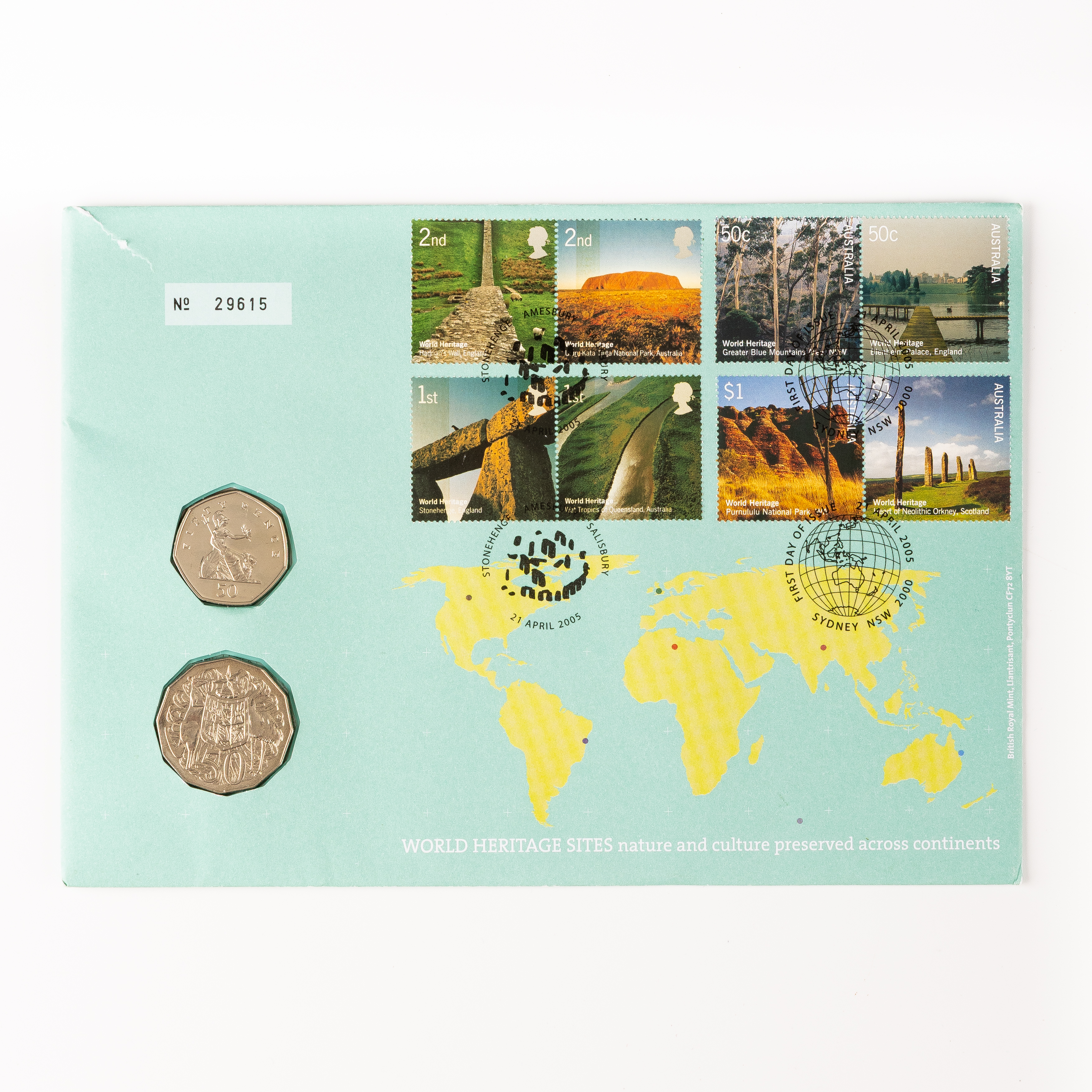 World Heritage Sites, Fifty Cent - Pence, 2005, UNC