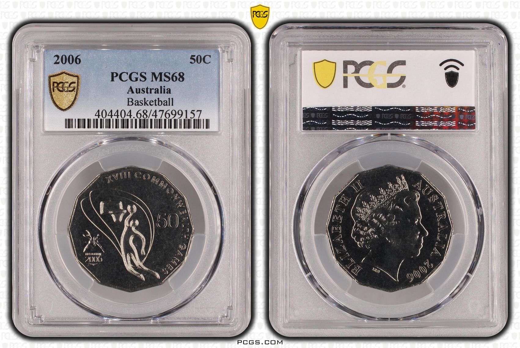 Basketball, Fifty Cent, 2006 POP Report 7/0, PCGS MS 68