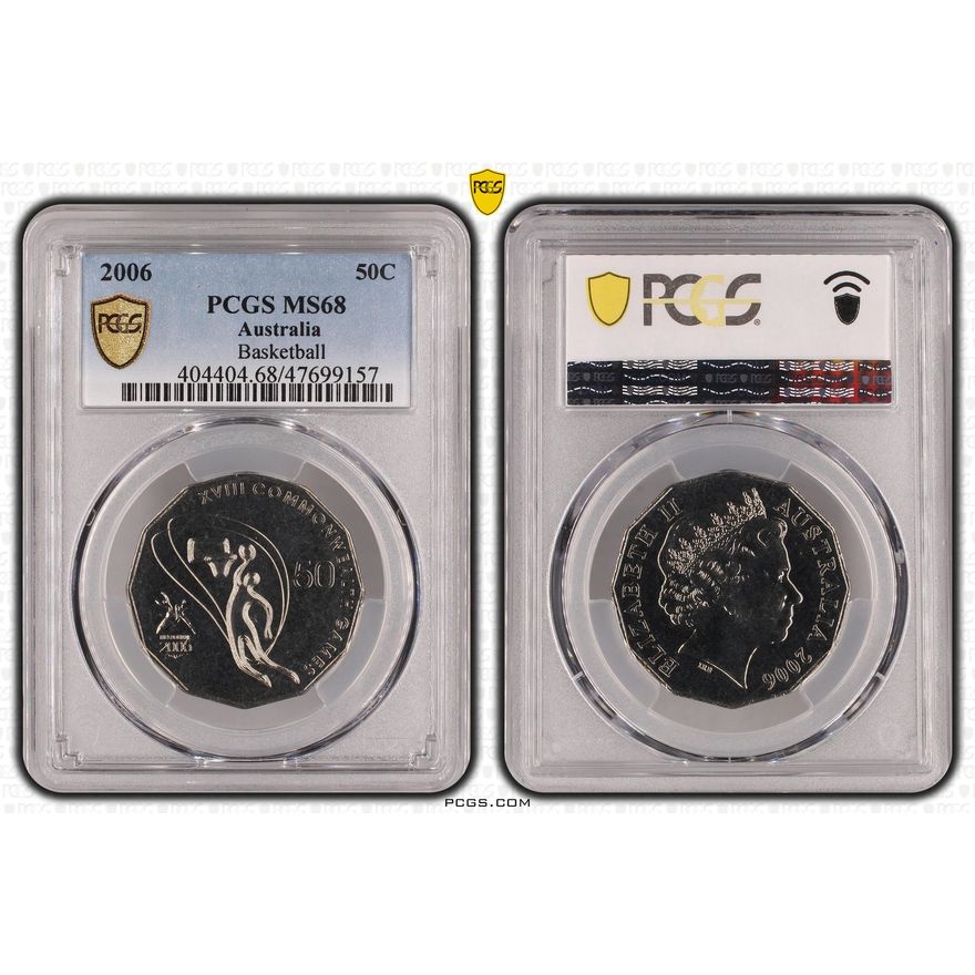 Basketball, Fifty Cent, 2006 POP Report 7/0, PCGS MS 68
