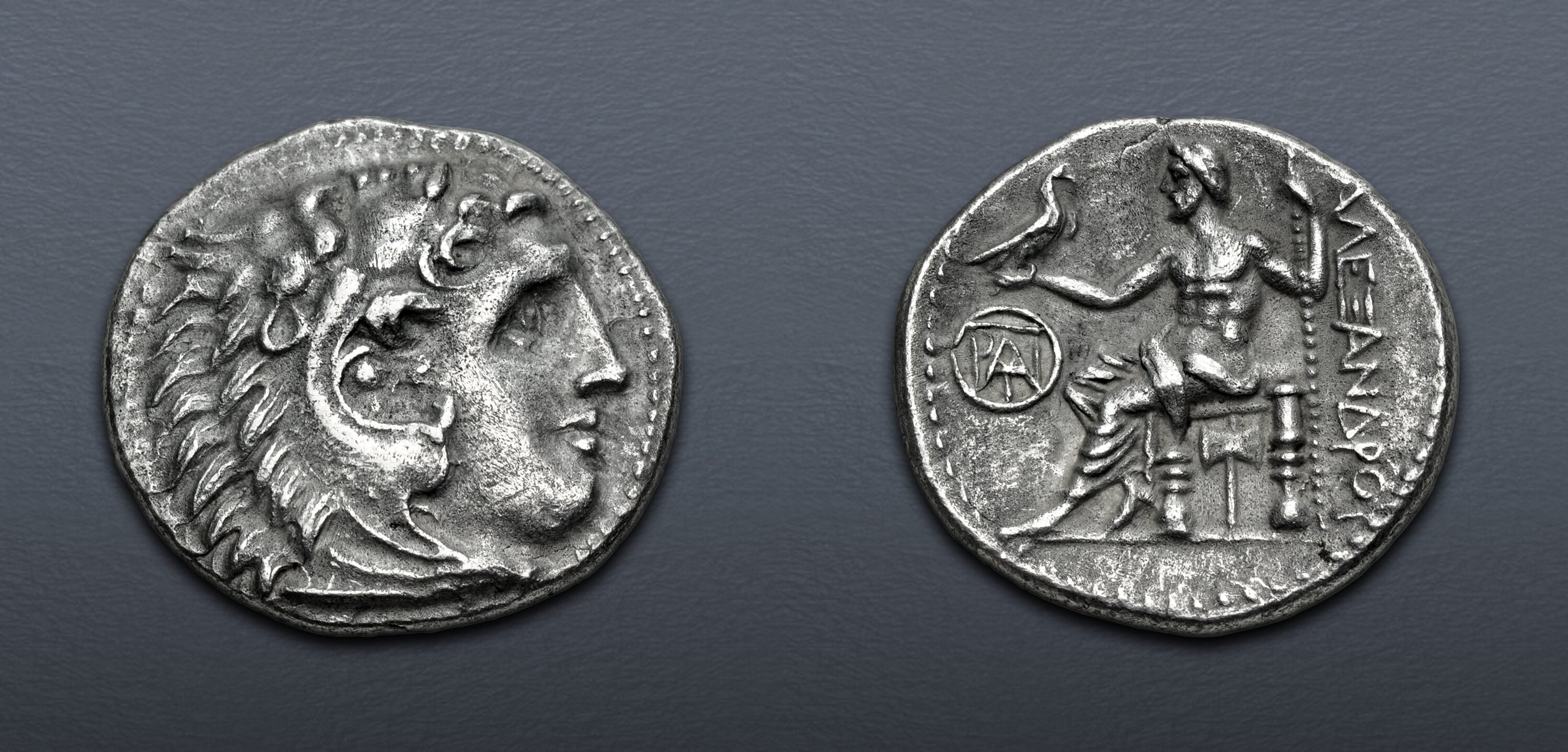 KINGS of MACEDON. Demetrios I Poliorketes. 306-283 BC. AR Drachm (19mm
