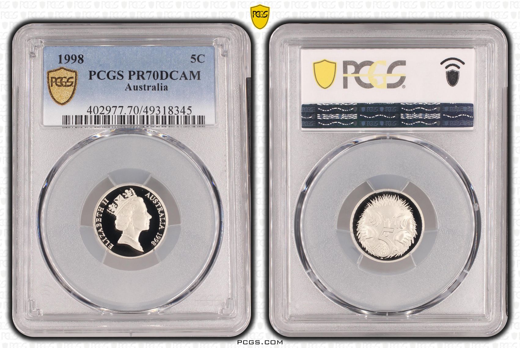 Five Cent, 1998, PCGS PR70DCAM