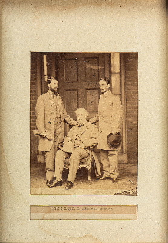 [CIVIL WAR]. BRADY, Mathew (1822-1896), photographer. Gen'l. Robt. E. Lee and Staff. Washington, DC, 1866. 