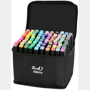 Touch 80 Pcs Double Head Alcohol Oil Color Art Marker Set with Storage Bag |