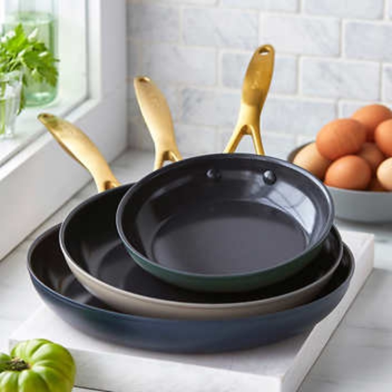 GreenPan Jewel 3Piece NonStick Skillet Set Vanzant Auctions