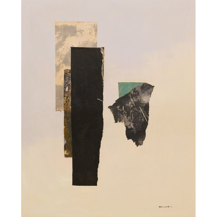 Paul Horiuchi ''Perception in Time'' Casein Collage