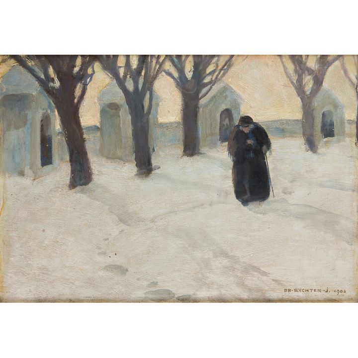 Bronisława Rychter-Janowska | Kapliczki w śniegu, 1908 r.