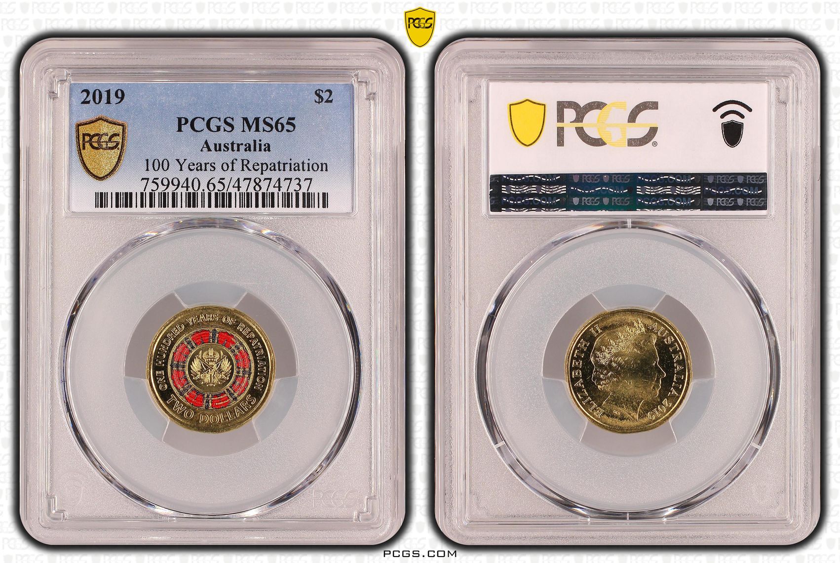 Elizabeth II, 100 Years of Repatriation, Two Dollar, 2019, PCGS MS65