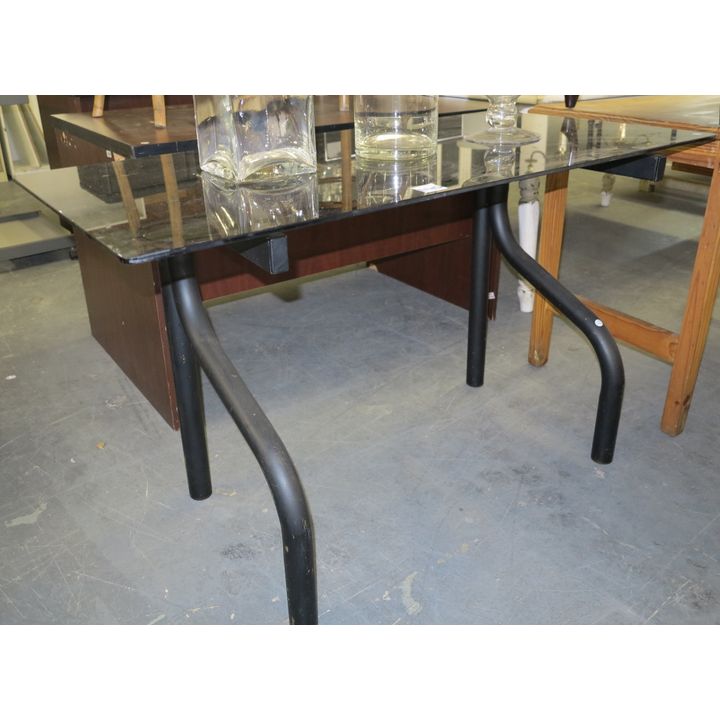 GLASS TOP DESK,