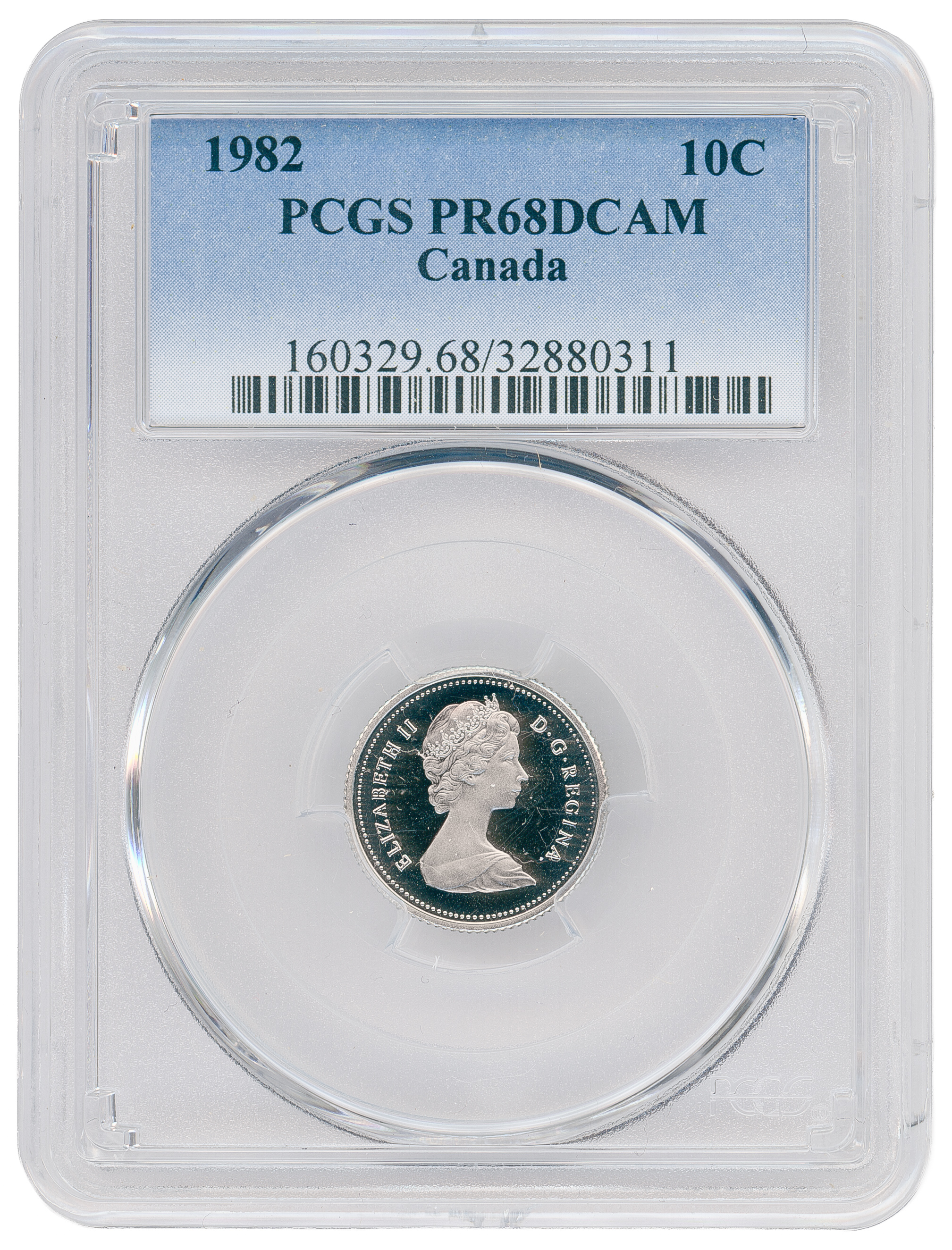 Canada, Ten Cent, 1982, PCGS PR68DCAM
