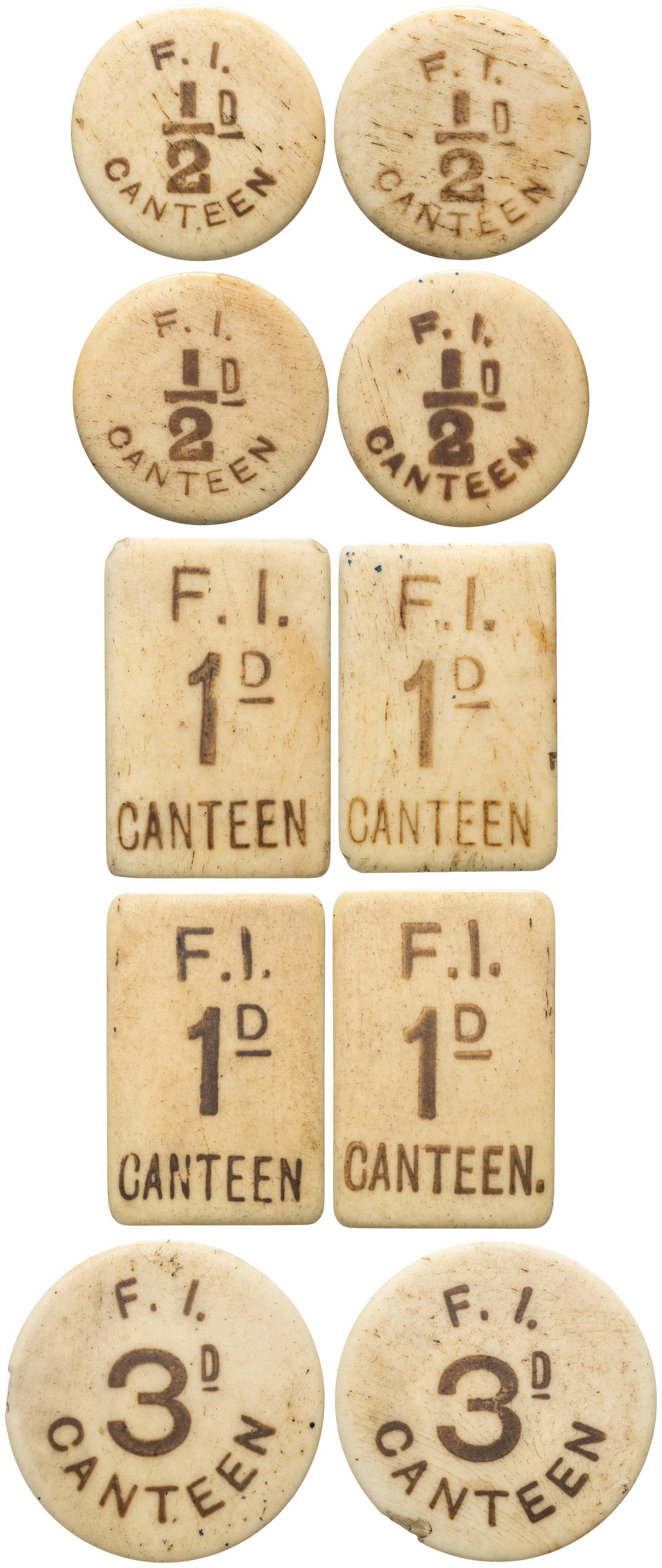 Great Britain, Fison Industries - Canteen Token, Halfpence - Threepence, Early 1900S, aEF