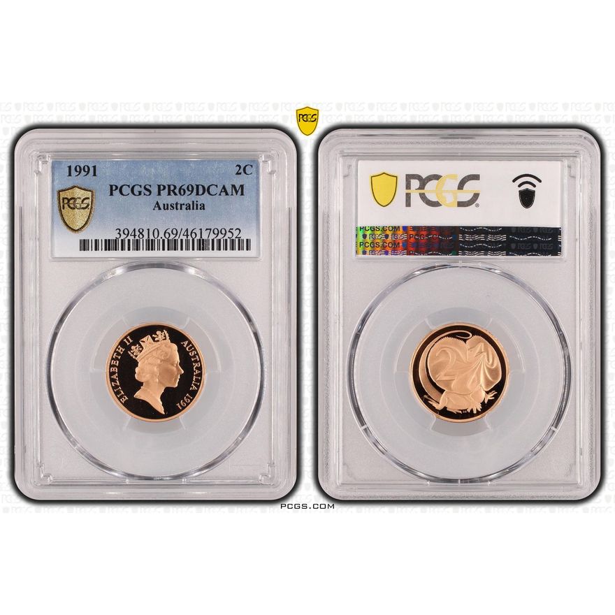 Two Cent, 1991, PCGS PR69DCAM