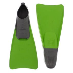 Junior Aqualine Training Fins Grey/Lime (Size: 13 1) |