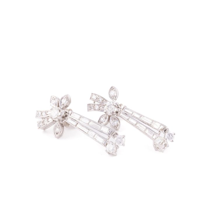1.75 Carat Diamond Drop Earrings 18ct