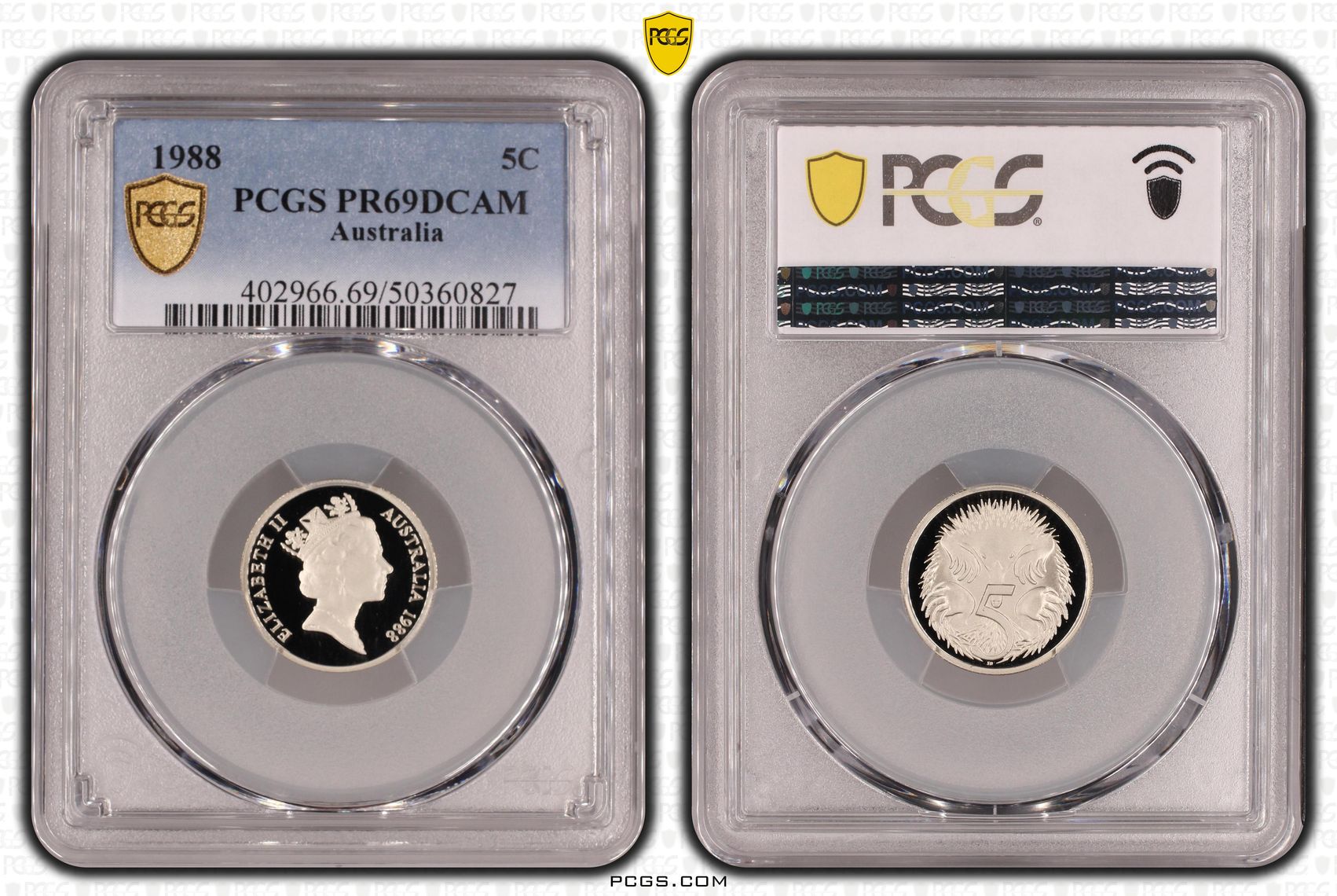 Five Cent, 1988, PCGS PR69DCAM