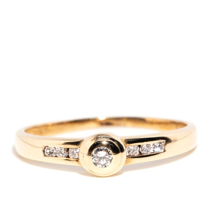 9 Carat Gold Diamond Ring,