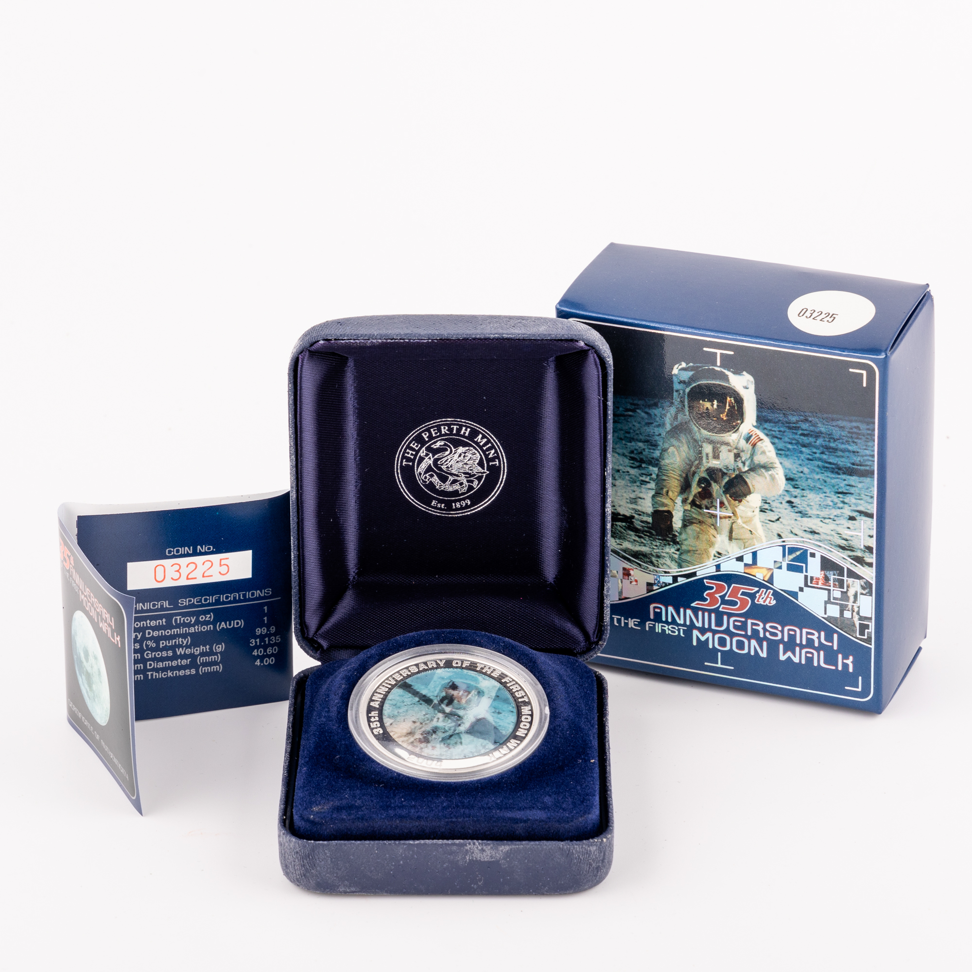 Elizabeth II, 35th Anniversary Of The First Moon Walk, One Dollar, 2004, UNC