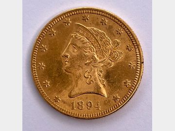 1894 USA LIBERTY HEAD PHILADELPHIA MINT GOLD 10 DOLLAR