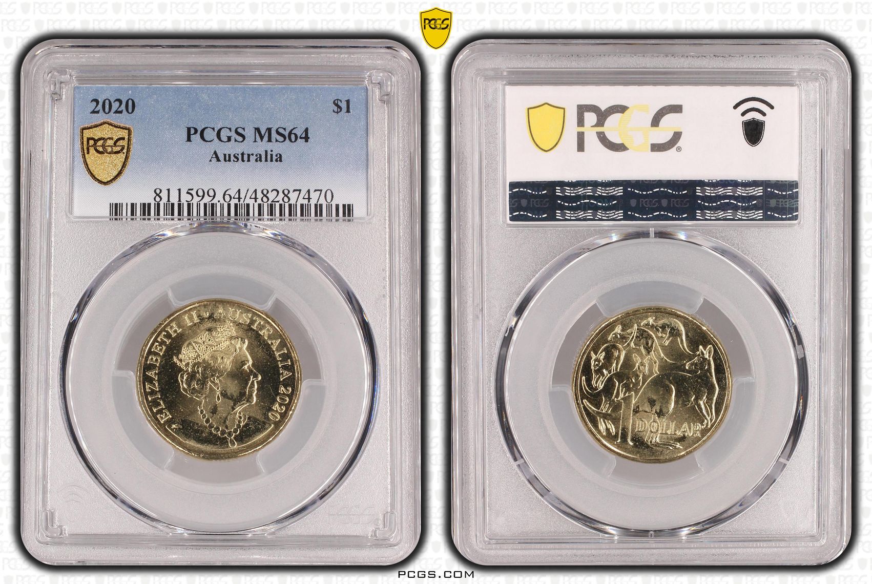 One Dollar, 2020, PCGS MS64