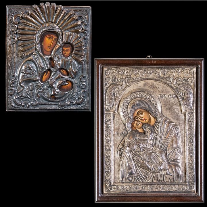 PAR DE ICONOS ESTILO BIZANTINO