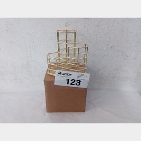 PEN PENCIL POT HOLDER MAKEUP BRUSHES- STORAGE DESK ORGANIZER - GOLD