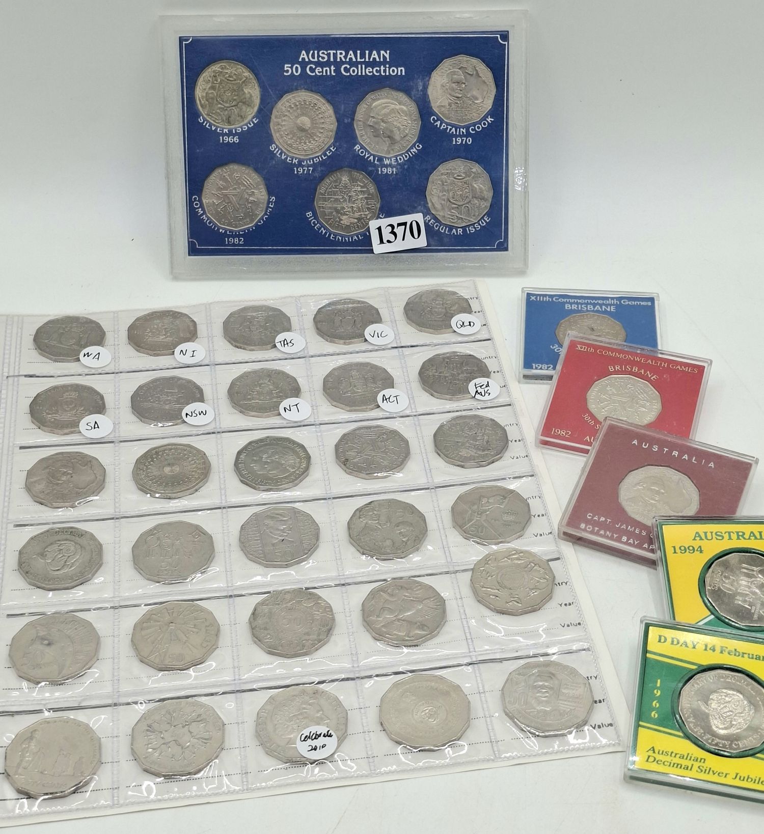 Australia: Sheet 30 X Commemorative 50c Coins