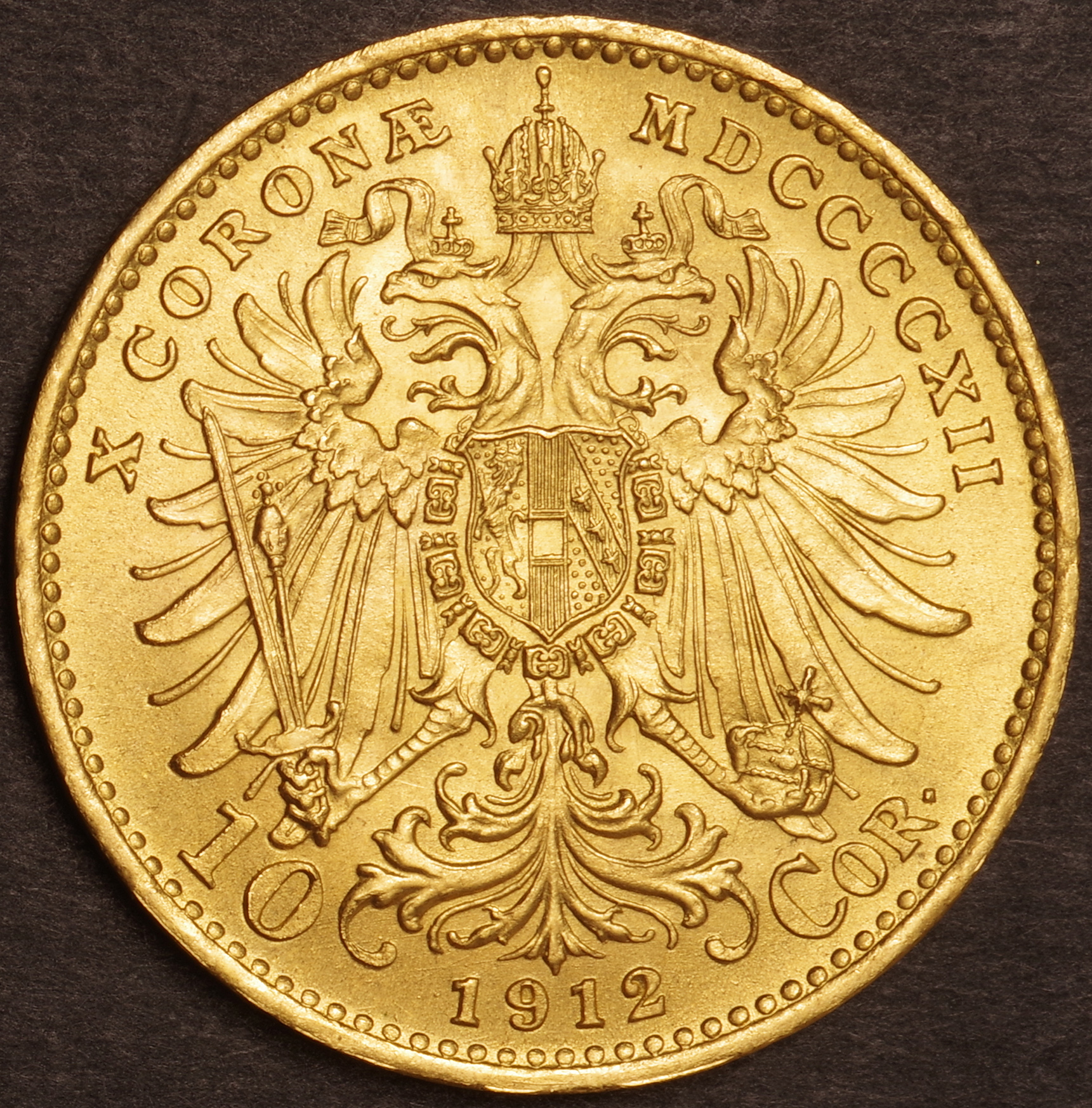 Austria-オーストリア フランツ・ヨーゼフ1世像 10コロナ金貨(再鋳貨 