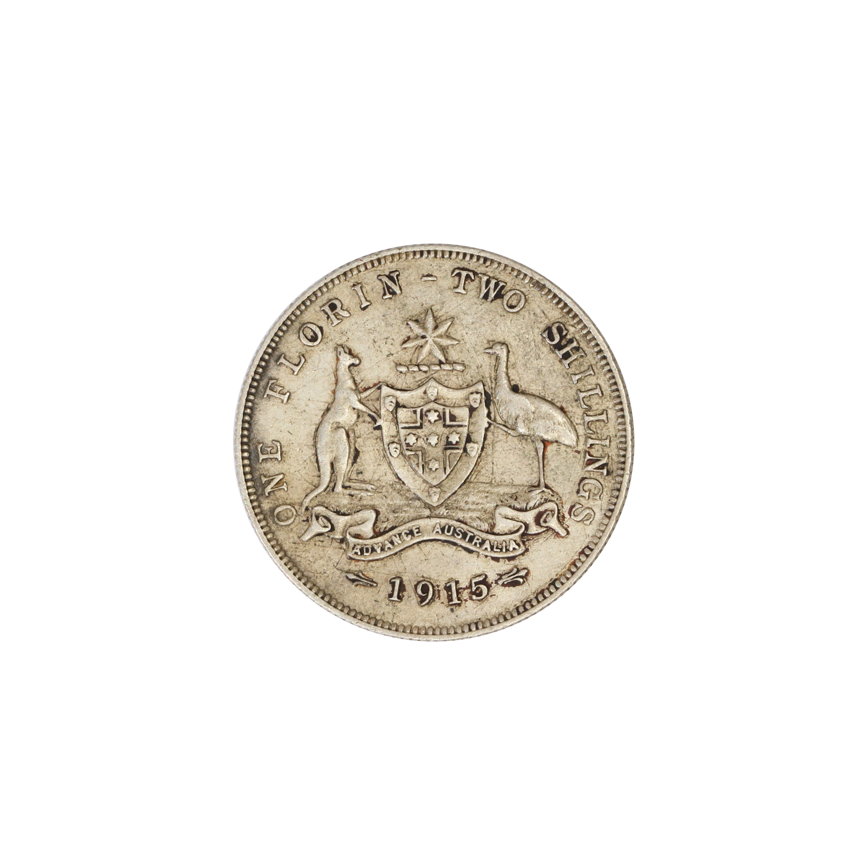 1028. · George V, Florin, 1915, gVF