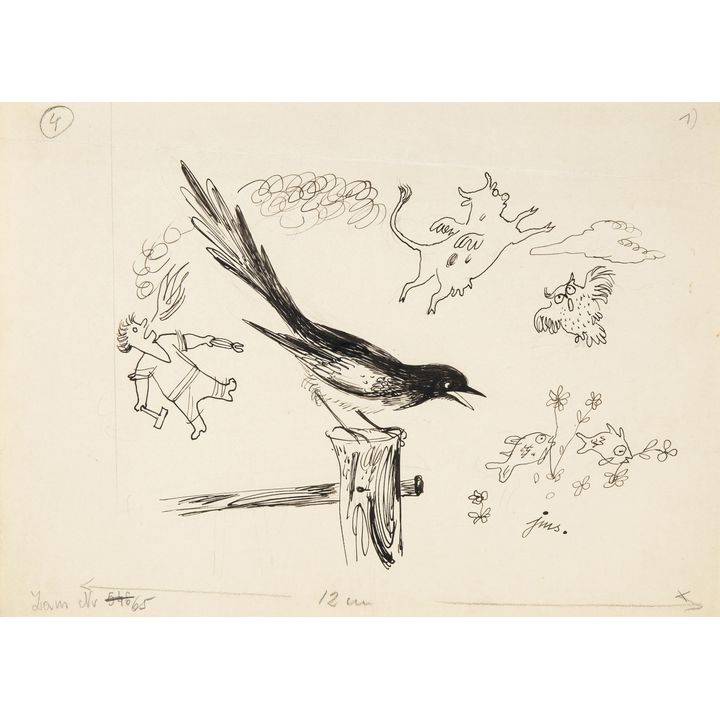Jan Marcin Szancer | Ilustracja do bajki, 1953