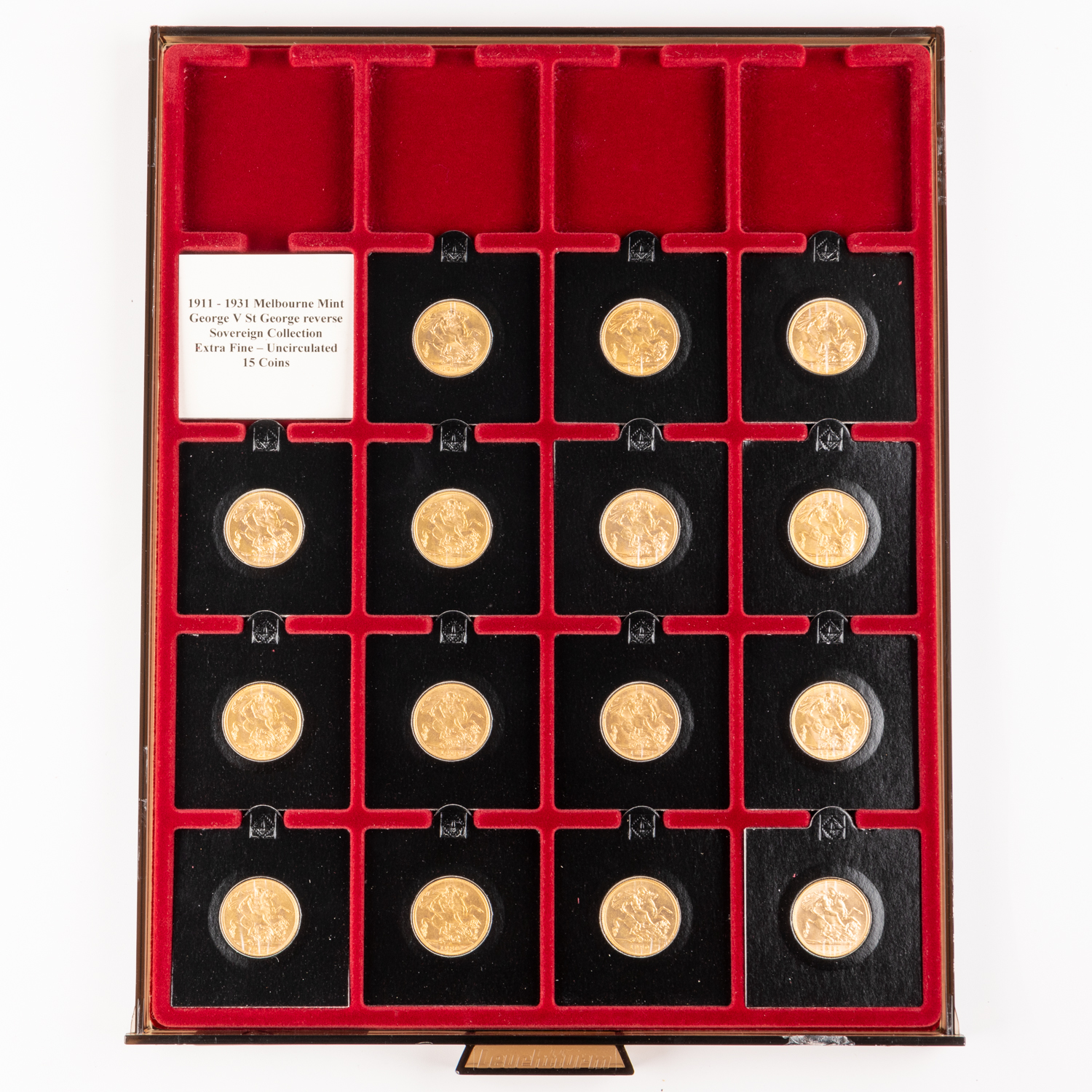 George V, St George Reverse, Standard Head Type, Sovereign, 1911-M - 1931-M, EF - UNC