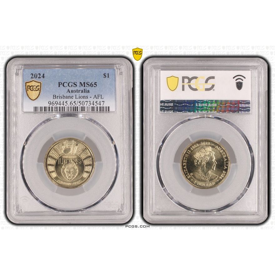 Brisbane Lions - AFL, One Dollar, 2024, PCGS MS65