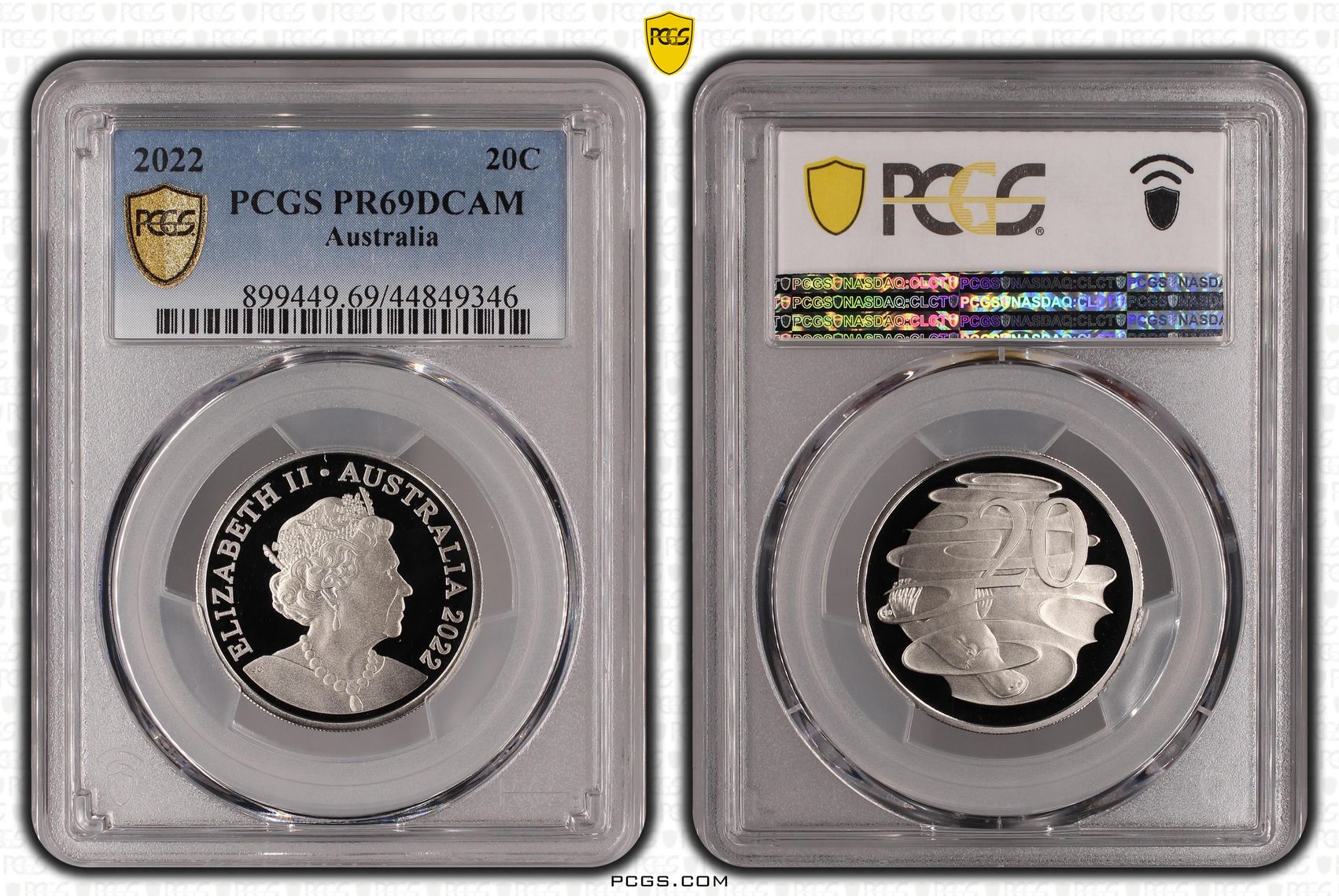 Twenty Cent, 2022, PCGS PR69DCAM