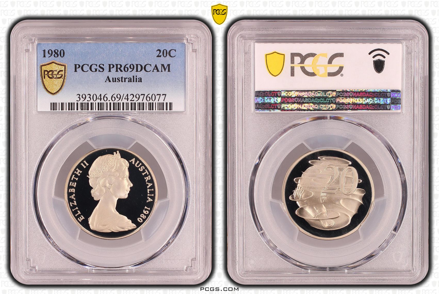 Twenty Cent, 1980, PCGS PR69DCAM