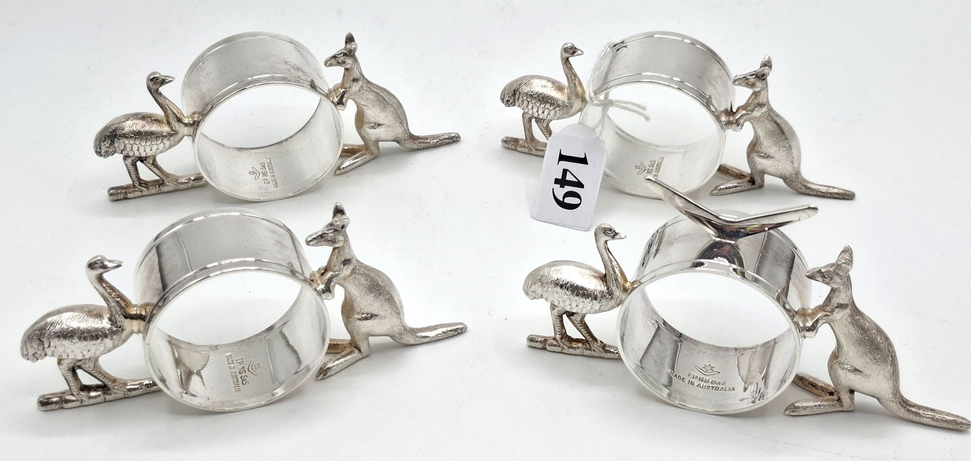 149 · AUSTRALIAN SILVER PLATED NAPKIN RINGS