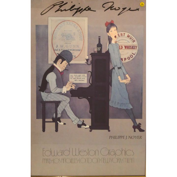 Philippe Noyer Framed Exhibition Poster- 34x22''