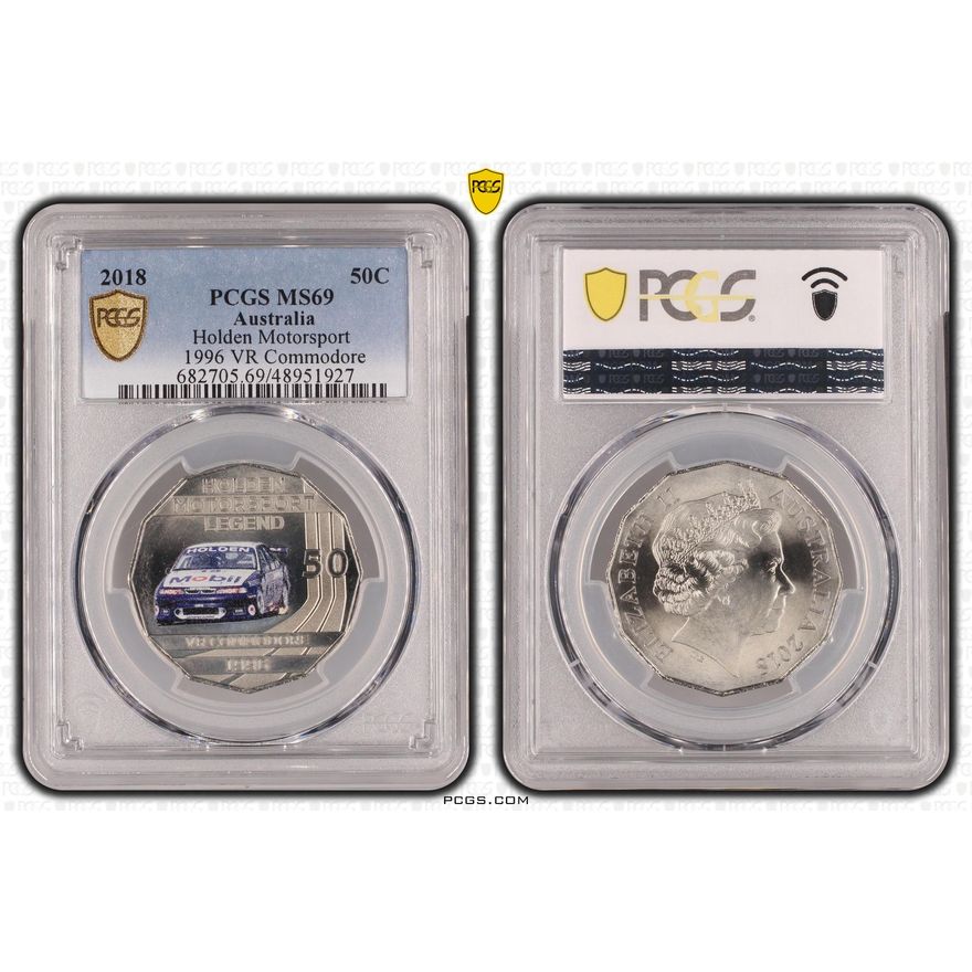 Elizabeth II, Holden Motorsport - 1996 VR Commodore, Fifty Cent, 2018, PCGS MS69