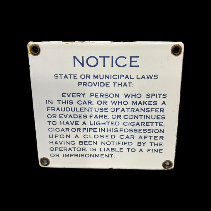 Notice Of Imprisonment For Cigarette Cigar Pipe Porcelain Sign