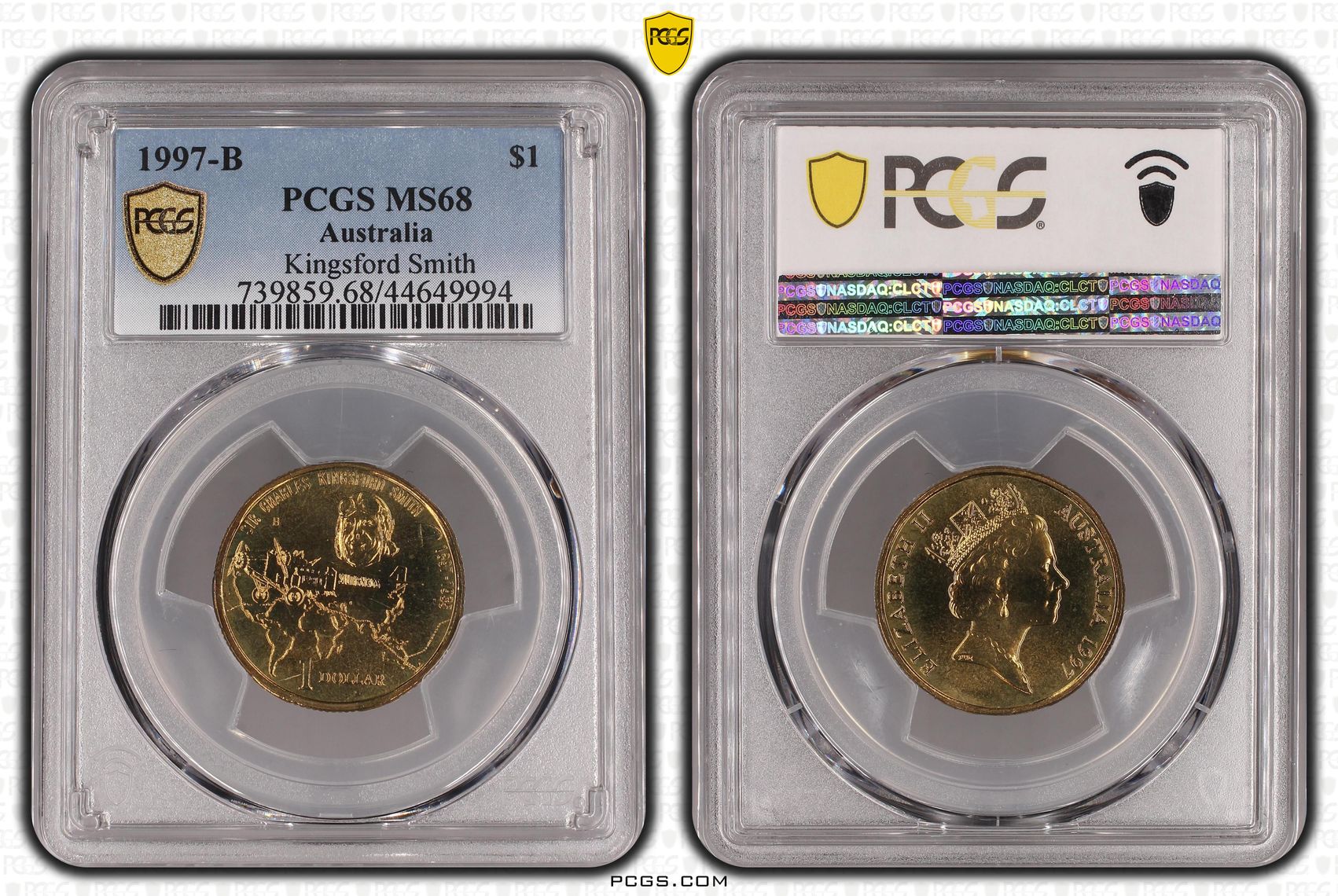 Kingsford Smith, POP 5/0, One Dollar, 1997-B, PCGS MS68