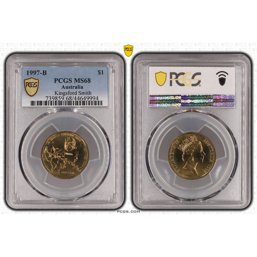 Kingsford Smith, POP 5/0, One Dollar, 1997-B, PCGS MS68