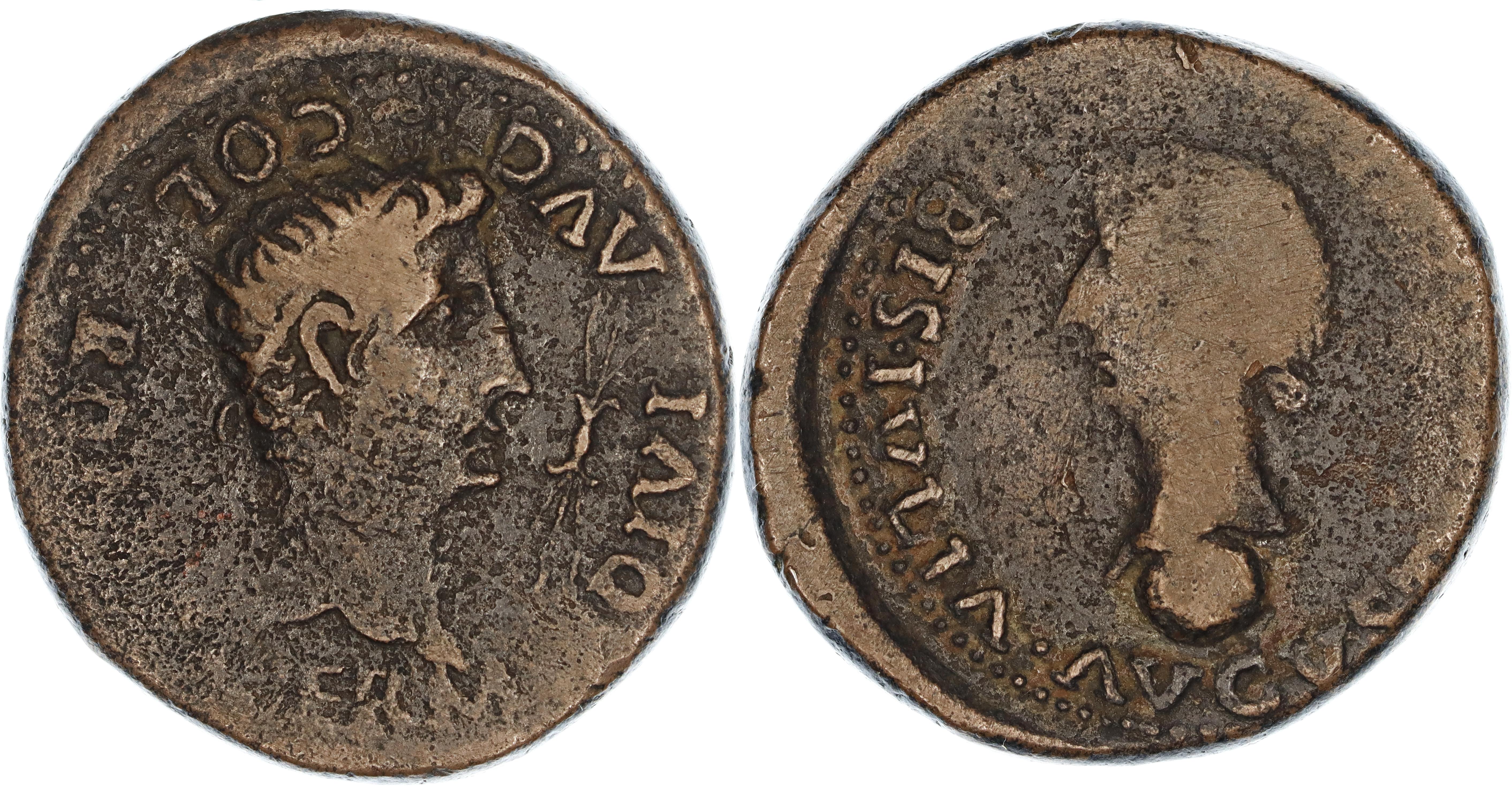 Roman Empire, Divus Augustus, Æ Dupondius, 14-37 AD, Fair-F